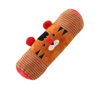 Dog Chew Toy, Tiger Squeaky Plush Rope, 9.84x3.15in Soft Cylinder Chew Toy, Pet Stress Reliever, Ideal for Home Training and Healthy Playtime Bonding with Owners