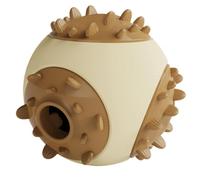 Dog Chew Toy Treat Dispensing Ball,Durable Teeth Cleaning Rubber Molar Ball | Tough rubber dog leak food ball with textured spikes. Cleans teeth while , dispenses snacks, relieves boredom, durable
