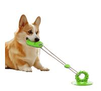 Dog Chew Toy with Powerful Suction Cup - Incredible TPR Toy - 3 Colors (Blue/Green/Purple) - Teeth Occupancy and Cleaning (Green)
