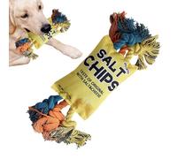 Dog Chew Toy with Rope Knot Squeaky Toy for Small Dogs - Interactive Tug of War Dog Toy - Indestructible Tug of War Chew Toy for Small Dogs, Pets, Cats and Kittens