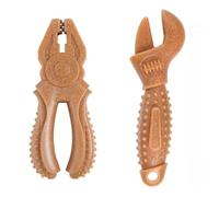 Dog Chew Toy, Wood-Plastic Construction, self-entertainment, wood-plastic life tools, chew sticks, bite-resistant teeth cleaning, 130g-150g, for Medium to Large Dogs (wire-cutter&wrench)