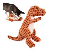 Dog Chew Toys, 20cm Plush Teething Dinosaur | Squeaky Dog Toys Pet Supplies for Small Medium Large Dog Indoor Outdoor Play Fighting