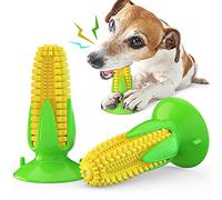 Dog Chew Toys Corn Suction Cup Interactive Molar Bite Toy with Sound for Teeth Cleaning Training Dragging Chewing Suitable Large Small Dogs The