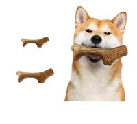 Dog Chew Toys for Aggressive Chewers, Long Lasting with Real Antler - Splinter-Resistant Plant-Based Dog Bones for Large Dogs - Indestructible Chew Toy for Dental Health (Small)