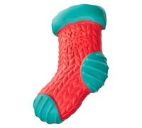 Dog Chew Toys for Puppies, Christmas Sock Enrichment Toy, Heavy Chewer Play Aid With Textured Design Soft Bite Support and Secure Grip for Behavior Training Boredom Relief Indoor Play Daily Routines
