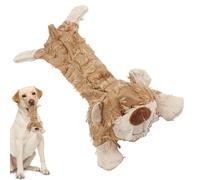 Dog Chew Toys - Interactive Plush Animal with Squeaker,Cute Dog Teething Chew Toys, for Small Medium Large All Breeds Puppy Home Outdoor Indoor Travel Neck