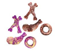 Dog Chew Toys - Nylon Beef Flavor Pet Supplies, 3 Pieces Puppy Biter Set, Tough Rugged Bone Plaything, Scented Savory Meat Gnawer Object | Small Large Breed Indoor Outdoor Home Travel Boredom