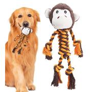 Dog Chew Toys, Rope Design, 32x25x5cm, Squeaky Pet Toy, Teeth Cleaning Play, Squeaky Fun, For Training, Playing, Chewing, Fetching, Bonding