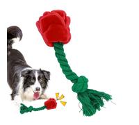 Dog Chew Toys - Rose Patterned Plush Material, Squeaky Sound Enrichment | Interactive Teething Chews, Calming Puzzle Plaything, Health Daily Companion For Birthday Holiday Boredom