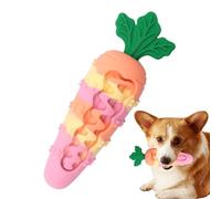 Dog Chew Toys, Silicone Carrot Dog Teething Toy, Sturdy Pet Chewing Supply for Fetch, Training, Travel, Bath Time, Birthday Gift, and Seasonal Events, 6.22 x 2.01 inches, Orange, Light Yellow, Pink