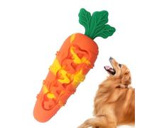 Dog Chew Toys, Silicone Carrot, Teething Supplies, Pet Chewing Accessories, Indoor Outdoor Playthings, Fetch Training Tools for Travel Bath Birthday Halloween Easter Crate, 6.22x2.01 Inches