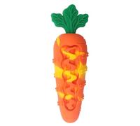 Dog Chew Toys, Silicone Carrot Teething Toy, Interactive Puppy Training Aid, Tough Chewer Treat Holder, Seasonal Gift for Bath Time Crate Easter Birthday Travel Christmas Fun