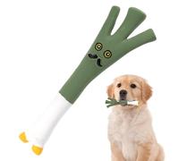 Dog Chew Toys - Vegetable Teething Toy, Green Onion Shape | Cartoon Latex Puppy Chewers, Reusable Teethings Toy, Safe And Durable For Aggressive Chewers, Keeps Puppies Engaged While