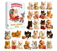 Dog Christmas Advent Toy 2025 2D Flat Acrylic Ornament 24 Days Dog Pendant Countdown Calendar Animal Gift Dogs Lovers Families Ornaments Christmas Window Wall Door Car Rearview Mirror Decoration