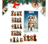 Dog Christmas Calendar | 24 Days 2D Cute Acrylic Decoration | Christmas Advent Ornaments For Dogs, For Thanksgiving Party Offices For Bedroom Cas