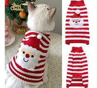 Dog Christmas Costume, Christmas Dogs Outfits Clothes, Pet Dog Christmas Clothes for Xmas Festival Small Medium Dogs Cats, Cotton Dog Sweater for Parties,Winter Coat, Dressing Up, Puppy Gift(XL, Red)