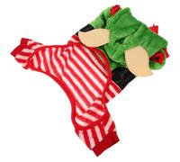 Dog Christmas Costume Elf Outfit for Pets, Flannel Winter Party Wear