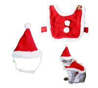 Dog Christmas Costume, Festive Winter Dog Coat Warm Pet Cloak Cape Blanket with Hat for Small Medium Large Dogs Cats