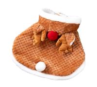 Dog Christmas Costume, Pet Christmas Clothes, Funny Winter Dog Cape with Hat | Winter Festival with Hat Reindeer Coat for Cat Medium Dog Birthday