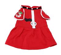Dog Christmas Costume, Warm Winter Clothes for Pets, Easy to Put on and Take Off, Cute Buckle Design, Bright Red Festive Outfit, Soft Polyester Fabric, Fit for Small Medium Large (XXL)