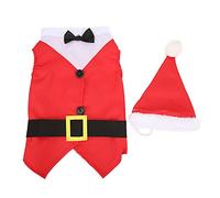 Dog Christmas Costume with Illuminated Hat | Comfortable & Breathable Polyester Material | Funny Pet Clothes for Christmas Party/Spooky Festival/Birthday | Cute Holiday Outfit (S)