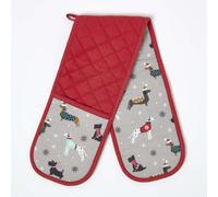 Dog Christmas Double Oven Glove