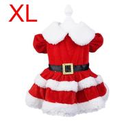 Dog Christmas Dress Red Santa Costume for Small Breed Dogs Pomeranian Maltese Bichon Schnauzer Miniature Pinscher Fox Terrier Scottish Ter(XL)