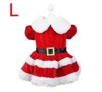 Dog Christmas Dress Red Santa Costume for Small Breed Dogs Pomeranian Maltese Bichon Schnauzer Miniature Pinscher Fox Terrier Scottish Ter(L)