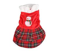 Dog Christmas Dress Sleeveless One Piece,Plaid Winter Dog Dresses for Small Dogs,Breathable Christmas Pet Skirt for Small Dogs Cute Puppy Princess Dress (XL)