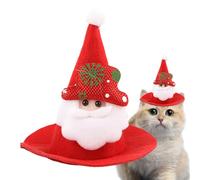 Dog Christmas Hat - Funny Cute Warm Christmas Headwear - Small Cat Winter Santa Hat - for Medium Large Small Bearded Dragon Party Winter Celebration Photoshoot Holiday