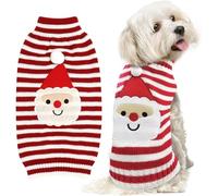 Dog Christmas Jumper Pet Dog Christmas Sweater Knitted Dogs Santa Jumper Christma Dogs Jumpers Puppy Christma Jumpers for Small Medium Large Funny Puppy Xmas Sweater(Santa Clau,M)