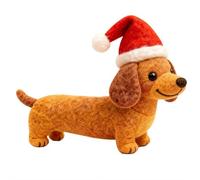 Dog Christmas Ornaments 2025, Felt Dachshund Christmas Ornament,Dachshund Dog Hanging Ornaments, Felt Figurines Tree Decorations Plush Craft and Holiday Ornament (Brown)