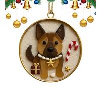 Dog Christmas Ornaments 2D Acrylic - Bulldog Dachshund Pattern Christmas Tree Ornaments - Animal Charm for Dog Lovers Wall Car Rearview Mirror Home Window Party Holiday Gathering Decor
