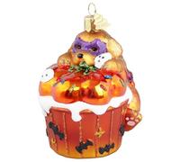 Dog Christmas Ornaments, Hand-Blown Glass Ornaments for Tree, Cupcake Collection Figurine Hanging Glass Baubles, Christmas Decorations for Animal Lovers Party Holiday Home Gifts
