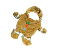 Dog Christmas Outfit, 12.99x9.06 Inches, Costume Clothes for Gingerbread Man with Festive Holiday Cosplay Apparel to Small, Medium, and Large Dogs, Polyester Material, Durable Construction