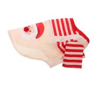 Dog Christmas Outfit Breathable Soft Shirt with Santa Claus Graphic | Machine Washable Cloth Material, Striped Suspender Style, Abrasion Resistant Fabric, for Photo Taking and Festive Events
