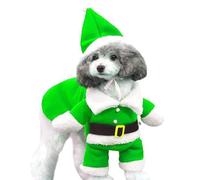 Dog Christmas Outfit Pet Christmas Costumes Small Medium Puppy Dog Suit with Cap Santa Claus Suit Xmas Pet Clothes Dress up Christmas with Santa Hat Hoodies Cat Party Suit Warm in Winter