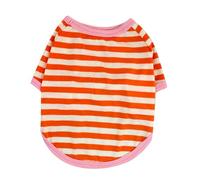 Dog Christmas Pajamas Dog Striped Round Neck T Shirt Pet Striped Shirt Pet Clothes Korean Style Small Dog Clothes Striped Pup Jumpsuit 2 Legs Basic Pjs Shirts For Puppy And Cat C M