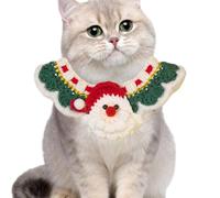 Dog Christmas Scarf - Cute Holiday Decoration Scarf, Christmas Dog Collar Christmas Paper Bib with Pattern, Soft Pet Winter Warmer Costume for Small, Medium