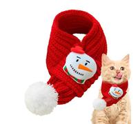 Dog Christmas Scarf, Soft Knitted Neck Warmer for Dogs and Cats, Adjustable Bandana for Pets, Scarf for Puppies and Kittens, Cuddly Winter Scarf for Pets