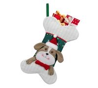 Dog Christmas Stocking - Bone Shape Stockings | Dog Christmas Stocking with HoldersPuppy Christmas Stocking for Your Beloved Pets, Fireplace Hangable Christmas Decorations