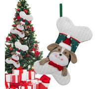 Dog Christmas Stocking, Bone Shape Stockings, Puppy Christmas Decoration, Pet Holiday Stocking With Festive Bone Stocking For Your Furry Friend During The Holiday Season