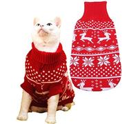 Dog Christmas Sweaters for Small Dogs, Knit Lightweight cat Sweater Tiny Holiday Dog Clothes