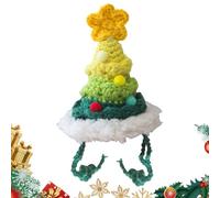 Dog Christmas Tree Hat | Pet Hand-Woven Hat | Cute Knitted Hats For Pets Five-Pointed Star Handmade Cat Headgear