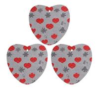 Dog Claw Love Car Air Freshener, 3 Pcs Love form Hanging Air Freshener Cards, Long Lasting Fragrance Scented Cards for Car, Home, Office Gray-style