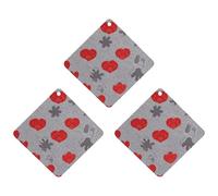 Dog Claw Love Car Air Freshener, 3 Pcs Rhombus Hanging Air Freshener Cards, Long Lasting Fragrance Scented Cards for Car, Home, Office Gray-style