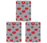 Dog Claw Love Car Air Freshener, 3 Pcs Square Hanging Air Freshener Cards, Long Lasting Fragrance Scented Cards for Car, Home, Office Black-style