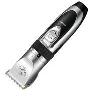 Dog Clippers Cordless Rechargeable Pet Shaver Professional Pet Grooming Kit, Silent Dog Hair Trimmer with Scissors Comb for Dogs Cats Pets Silver