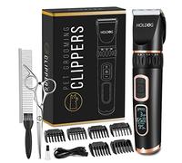 Dog Clippers Professional Heavy Duty Dog Grooming Clipper 3-Speed Low Noise High Power Rechargeable Cordless Pet Grooming Tools for Small & Large Dogs Cats Pets with Thick & Heavy Coats