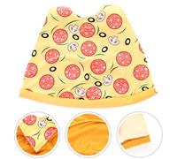 Dog Cloak Pizza Costume for Small Dogs Halloween Christmas Season | Polyester Saddle Shape, Orange PET Clothing for Kittens and Cosplay Parties, Parade Photos